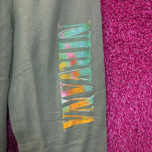 Nirvana Grunge green sweatpants Joggers Size Small