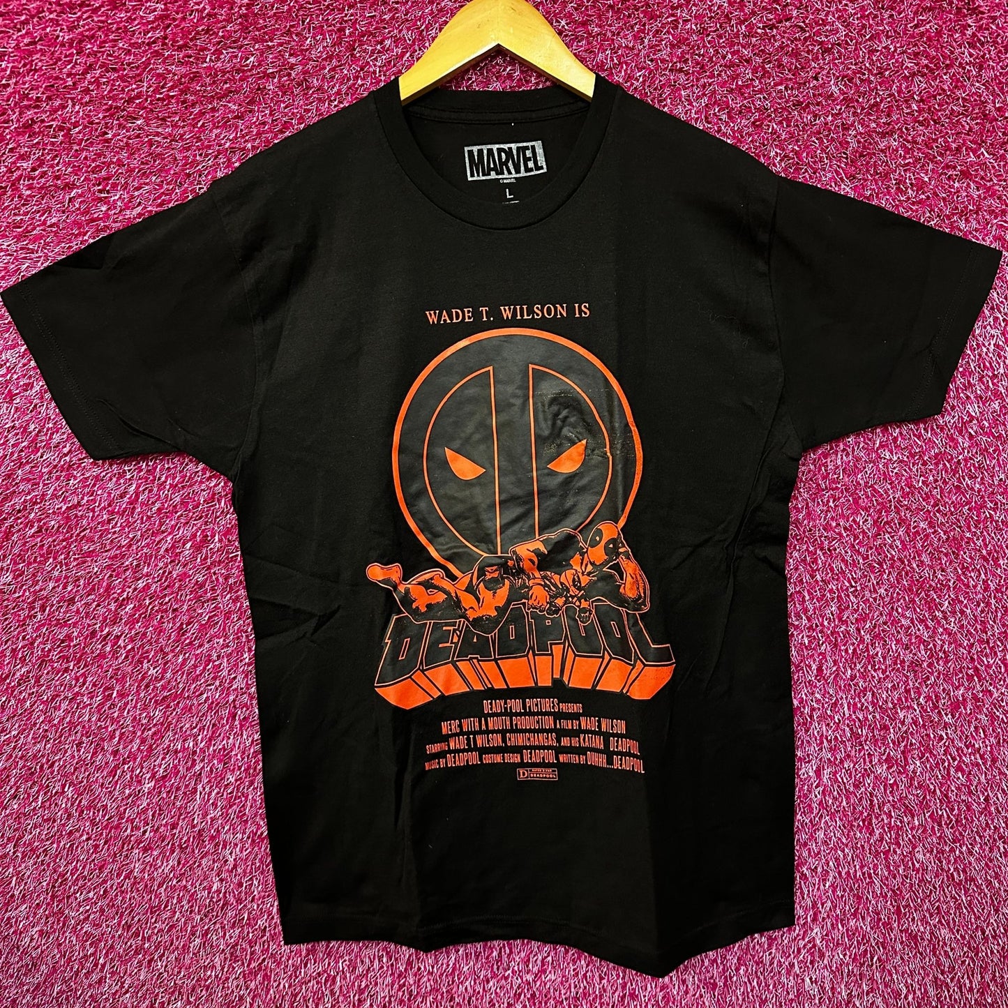 Deadpool Wade T Wilson Comics Movie Promo Marvel Tee L