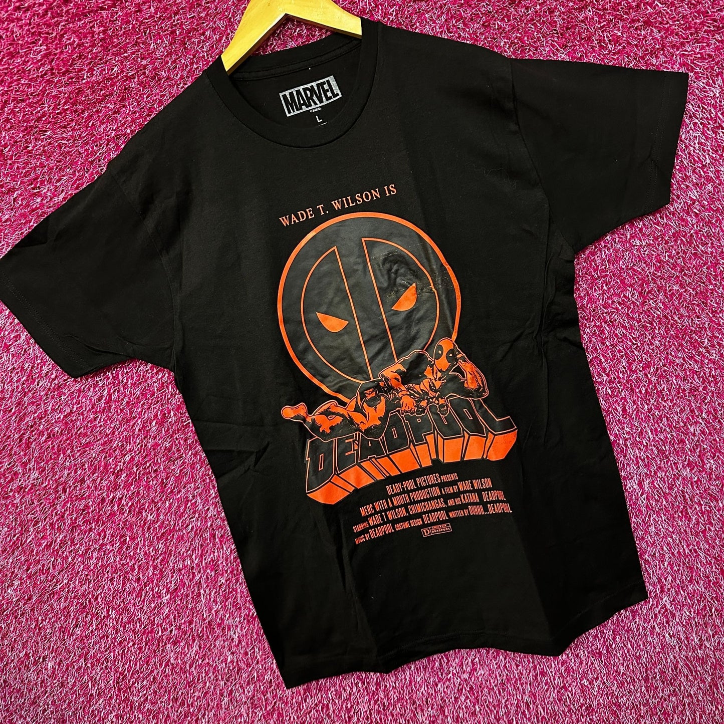 Deadpool Wade T Wilson Comics Movie Promo Marvel Tee L