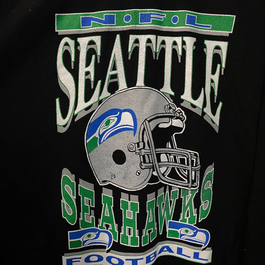 Junk Food Clothing NFL Seattle Seahawks Helmet Flea Market Crewneck Sweatshirt 2XL