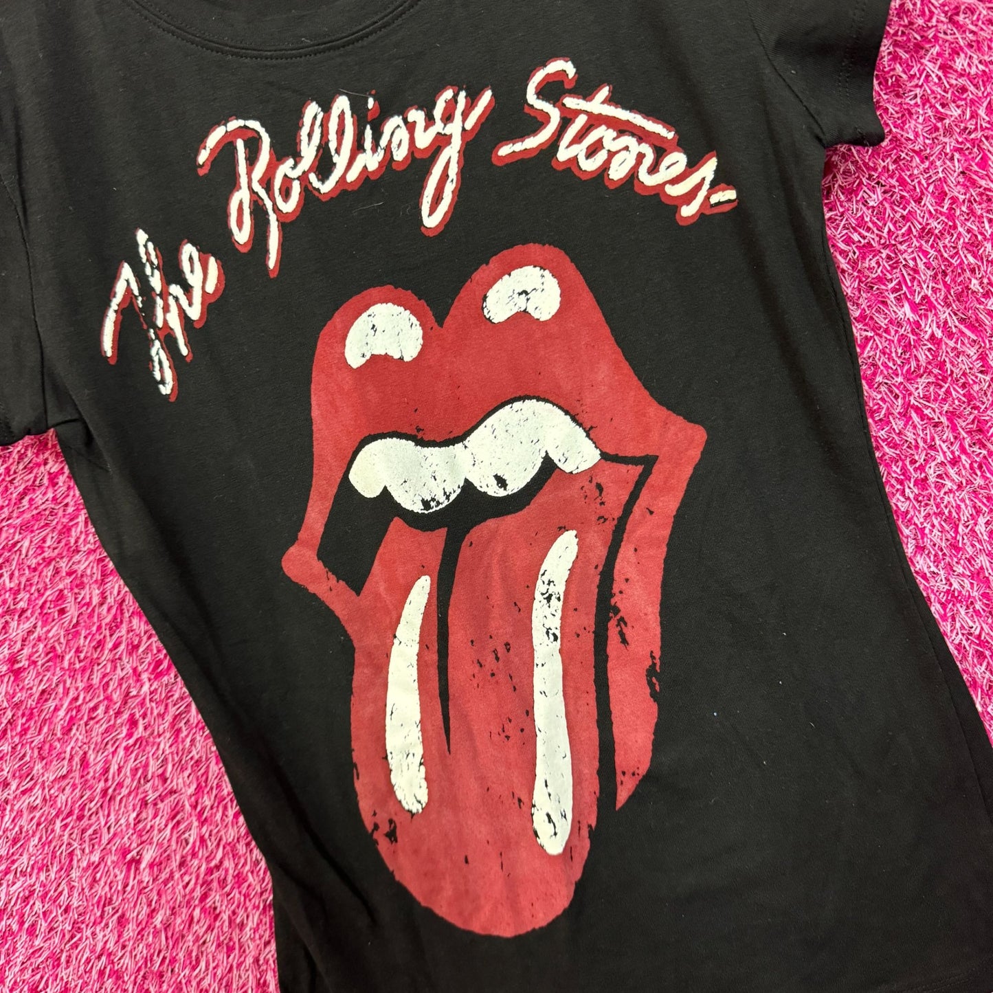 The Rolling Stones Hot Lips Logo Women’s Rock Band Top M