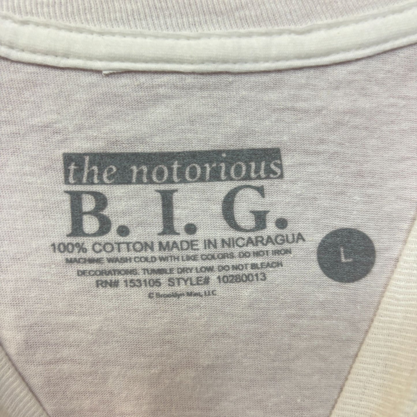 Bad Boy Records The Notorious BIG & Diddy Rap Tee Size Large