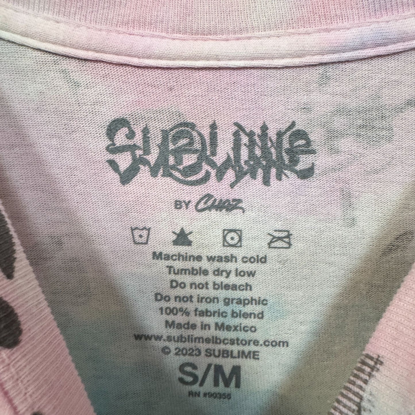 Sublime All Over Print Spell-Out Oversize Rock Tie Dye S/M