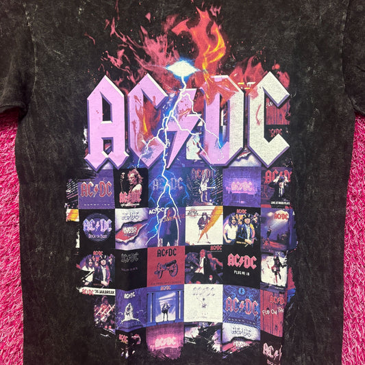 AC/DC Album Cover Arts Through The Years Hard Rock Tee M