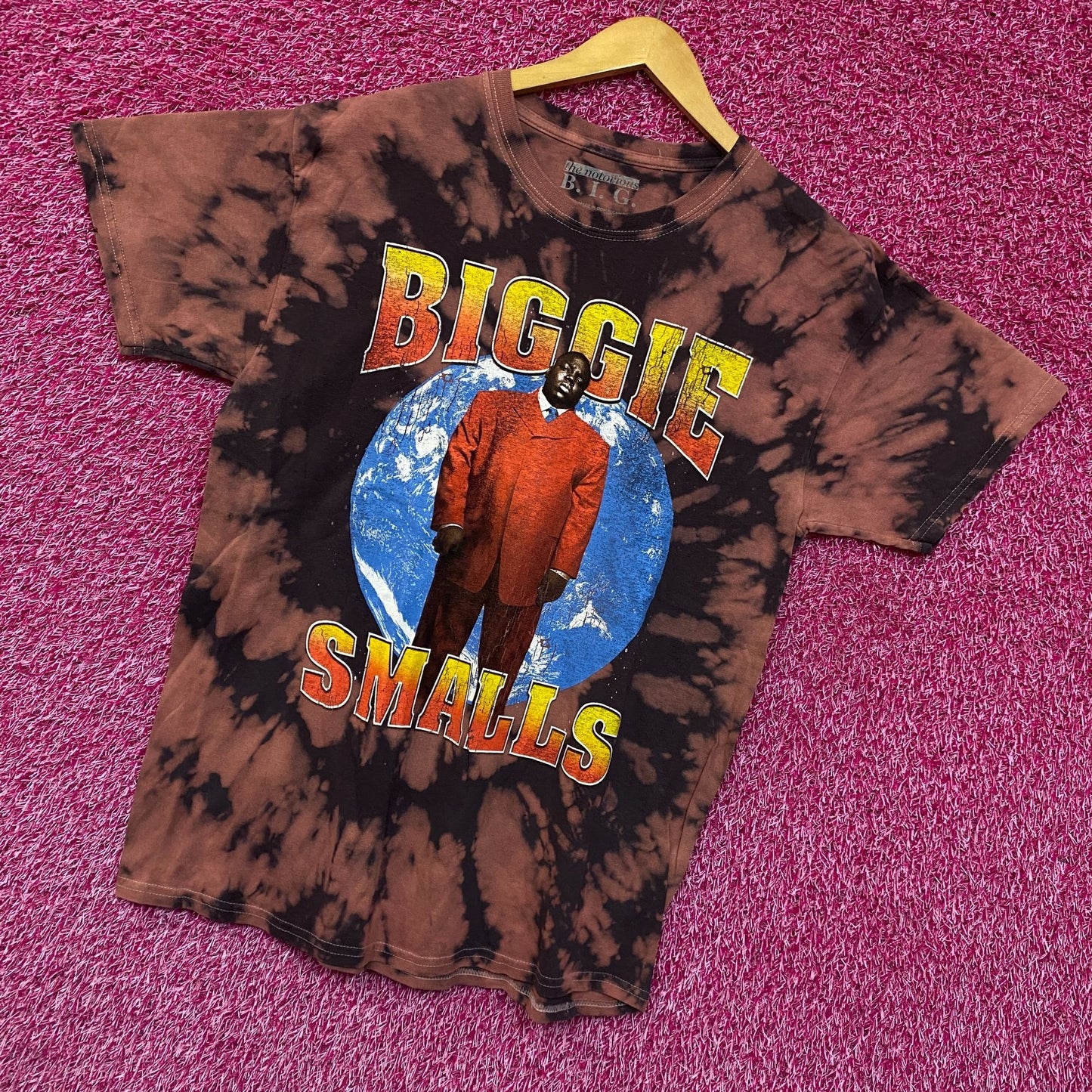 Biggie Smalls World The King of New York Rap Tie Dye L