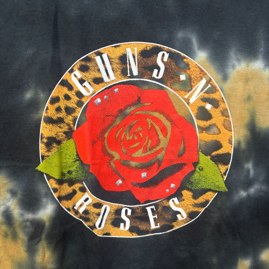 Guns N’ Roses Leopard Print Big Rose Hard Rock Tie Dye M