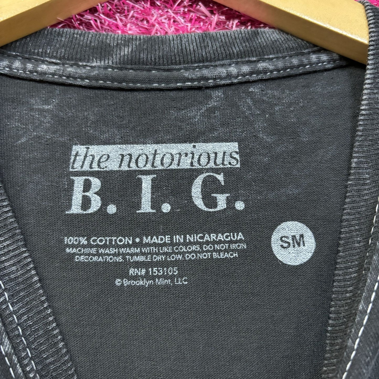 Biggie Smalls It Was All A Dream Acid Wash Rap tee size small