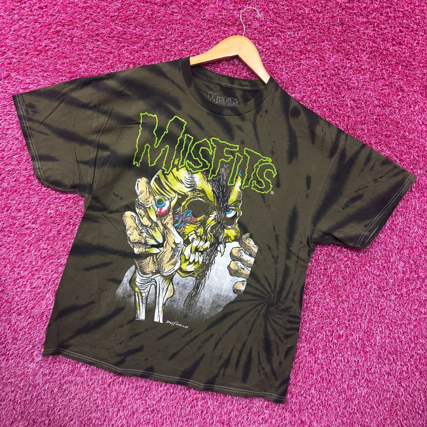 Misfits Mommy Can I Go Out & Kill Oversized Band Tie Dye M