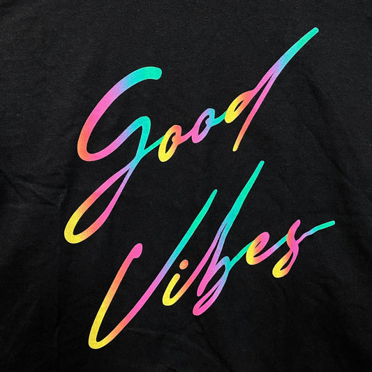 Fashion Nova Good Vibes Only Graphic Crop T-Shirt Medium