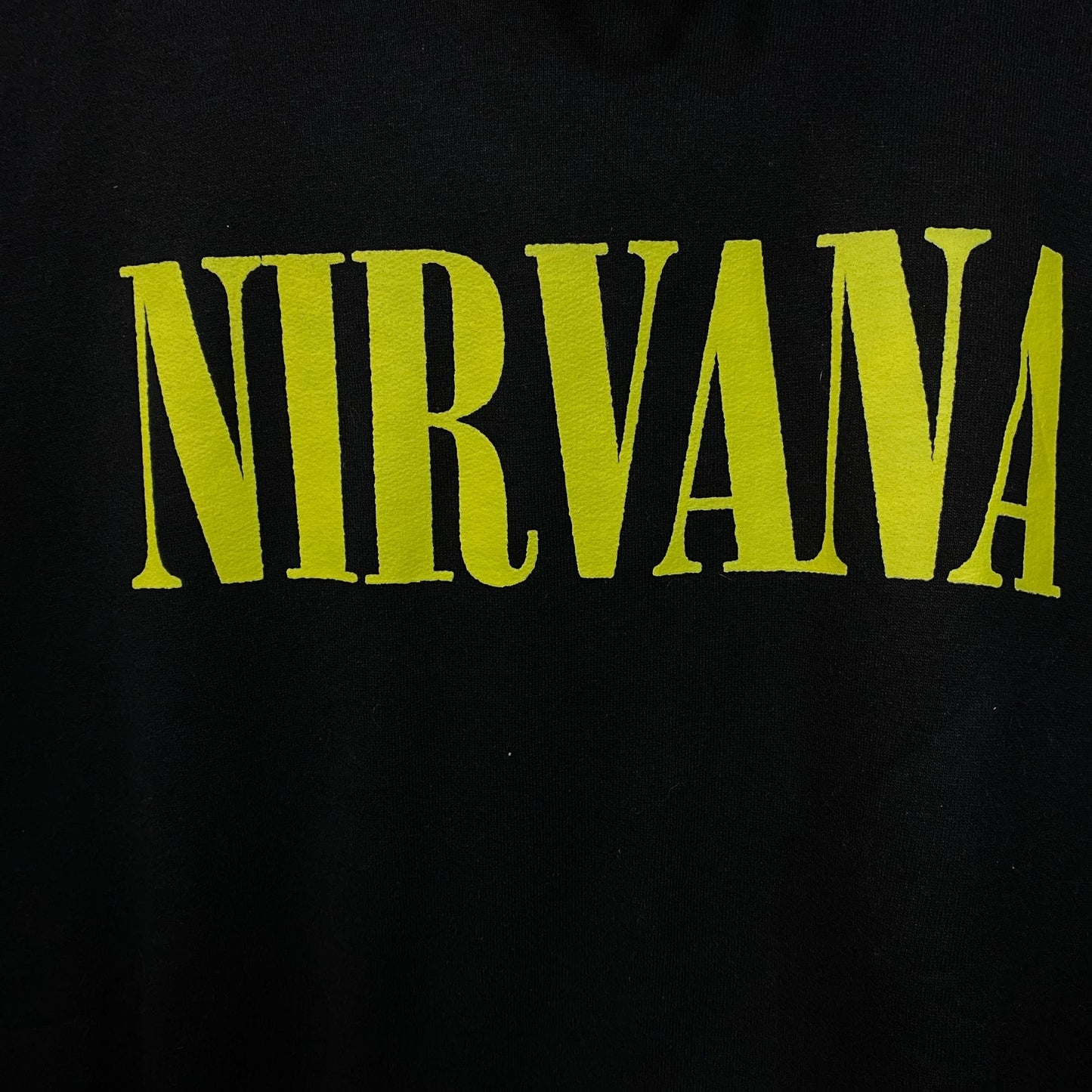 Nirvana Nevermind Dead Smiley Logo Grunge Band Graphic Hoodie Small