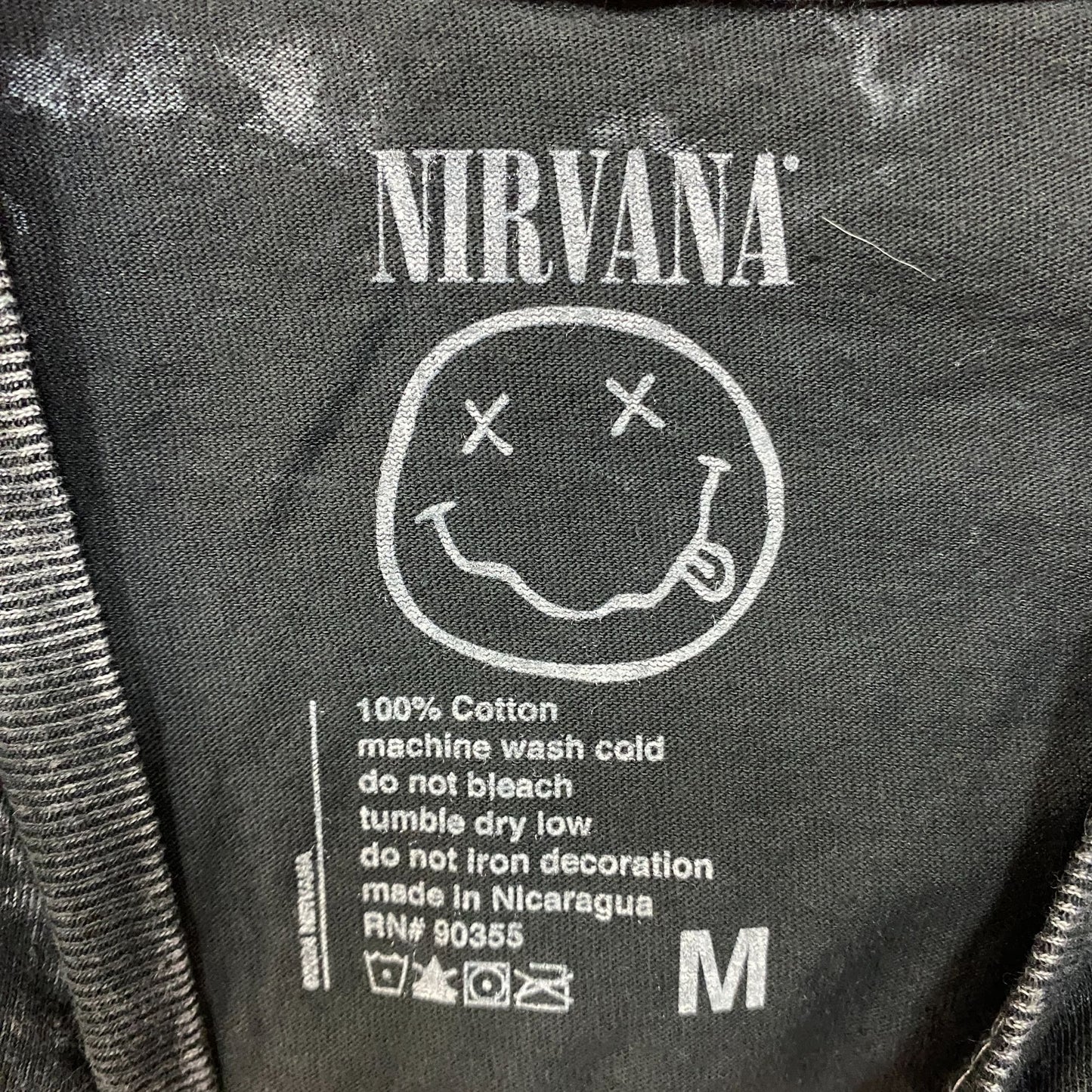 Nirvana Smiley Logo Gray T-Shirt Medium