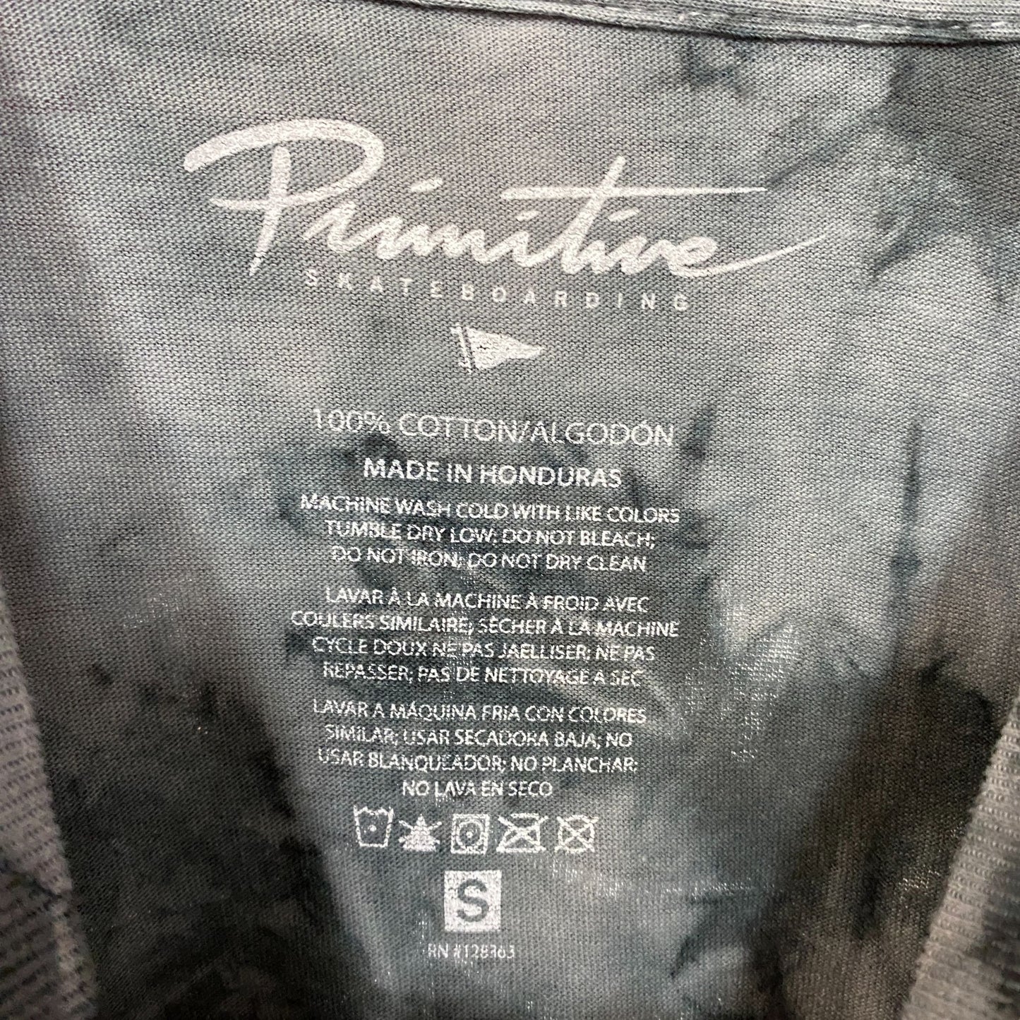 Primitive Spiderweb Tie Dye Long Sleeve T-Shirt Small