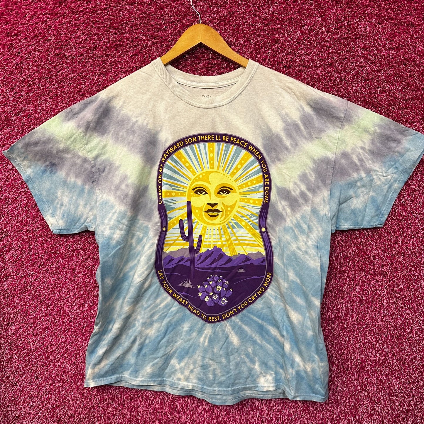Kansas Carry On My Wayword Son Lyrircs Tie Dye Tshirt 2xl