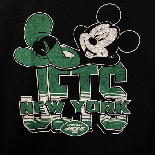 Junk Food x NFL Disney Mickey Mouse Kick Back New York Jets Shirt Large
