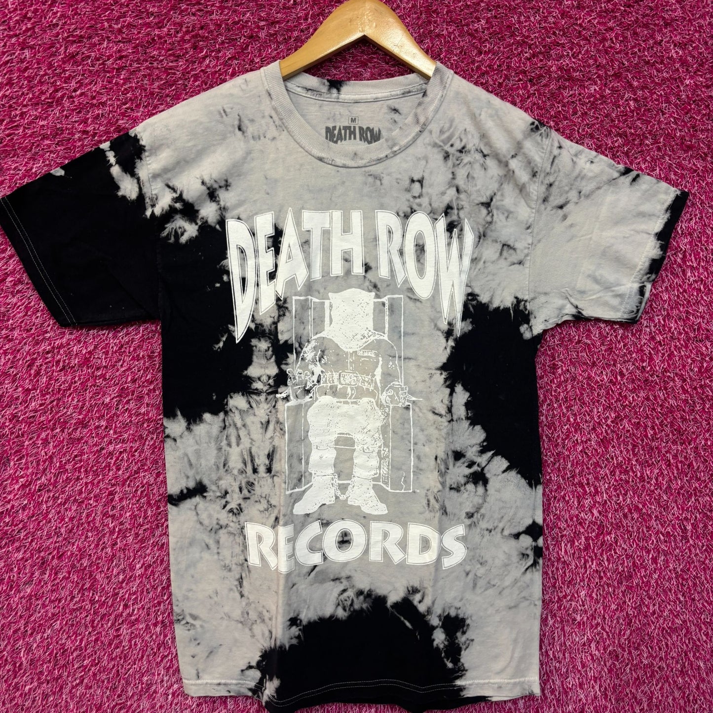 Death Row Records Electric Chair tiedye rap Tshirt medium