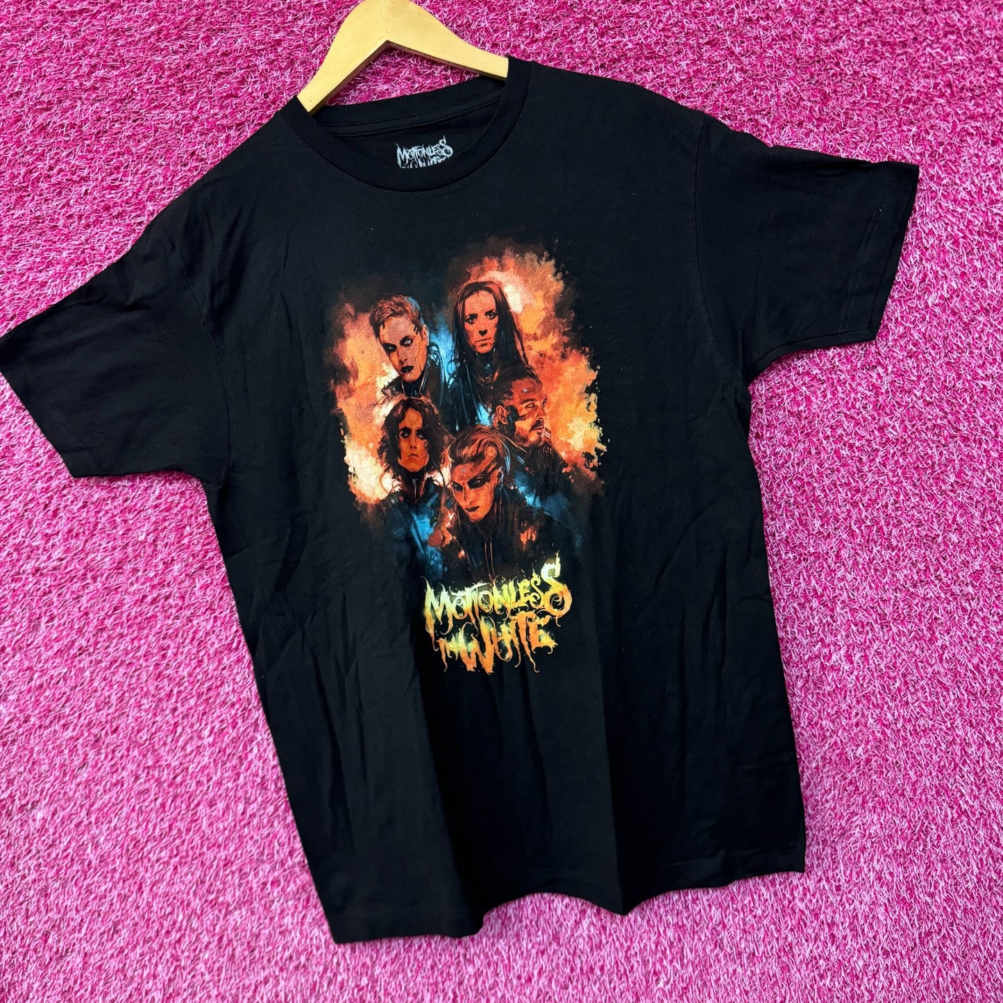 Motionless in White Watercolor Portrait T-shirt size XL