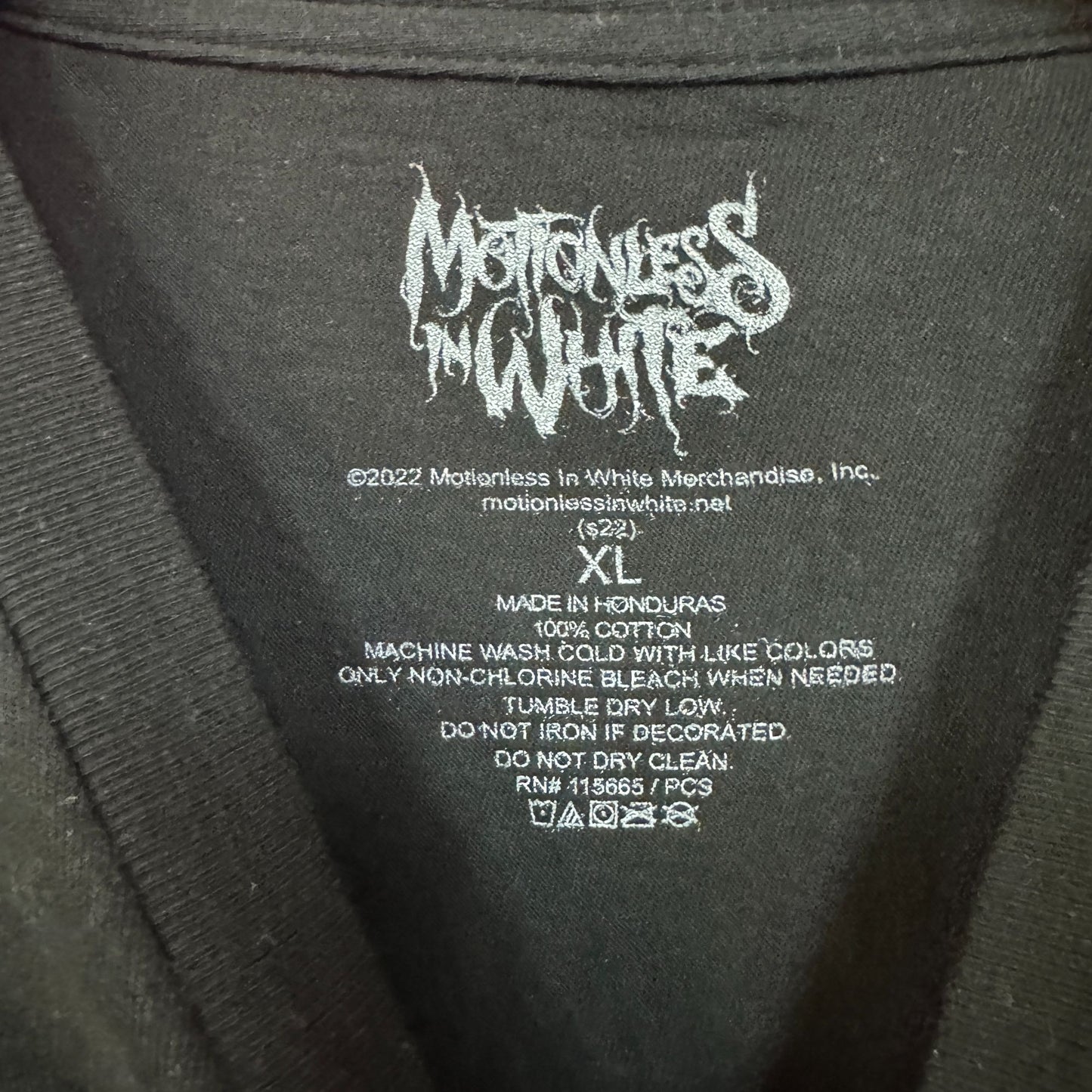 Motionless in White Watercolor Portrait T-shirt size XL