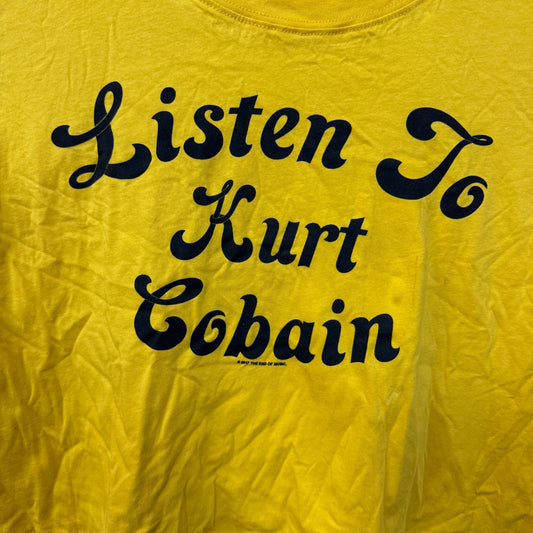 Nirvana Listen to Kurt Cobain Grunge Rockstar Crop Top 2XL