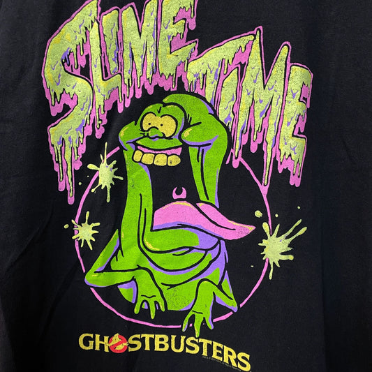 Junk Food Clothing Ghostbusters Slime Time Ghost Cartoon Graphic T-Shirt Medium