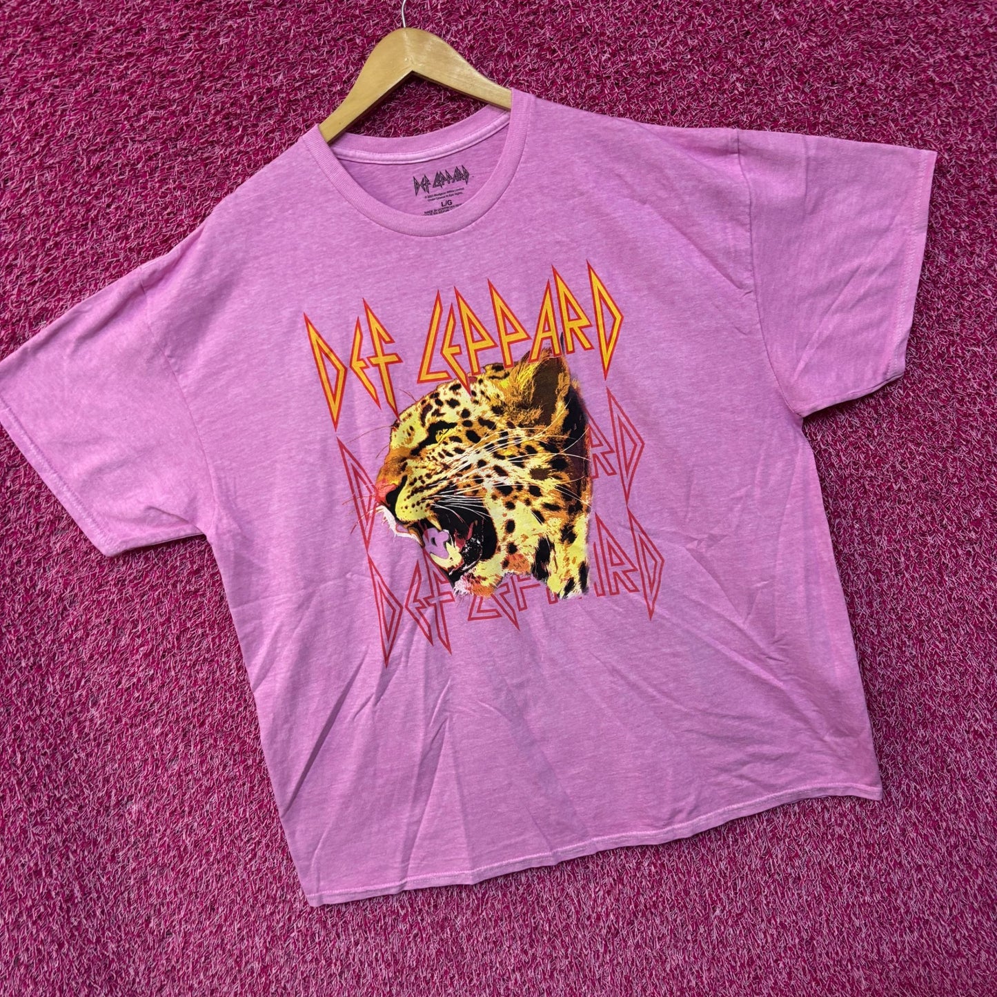 Def Leppard Animals Cheetah oversized rock Tshirt size large