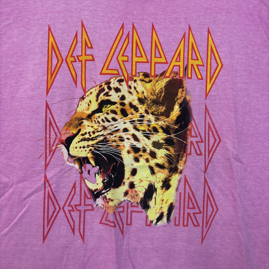 Def Leppard Hysteria Animal Real Leopard Heavy Metal Tee M