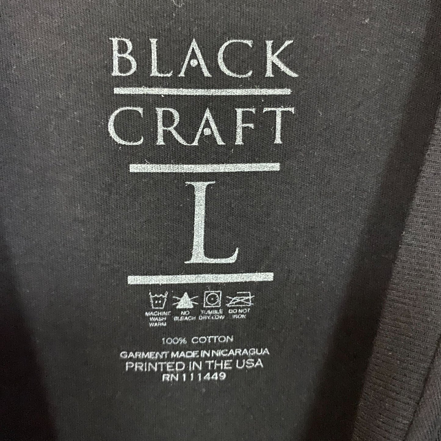 Black Craft THC Devilish Teddy Bear Goth Cartoon T-Shirt L