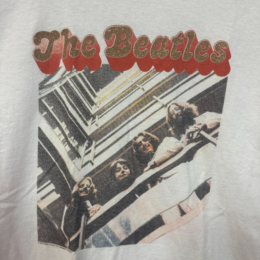 The Beatles Glitter Spellout Get Back Studio Sessions Tee small