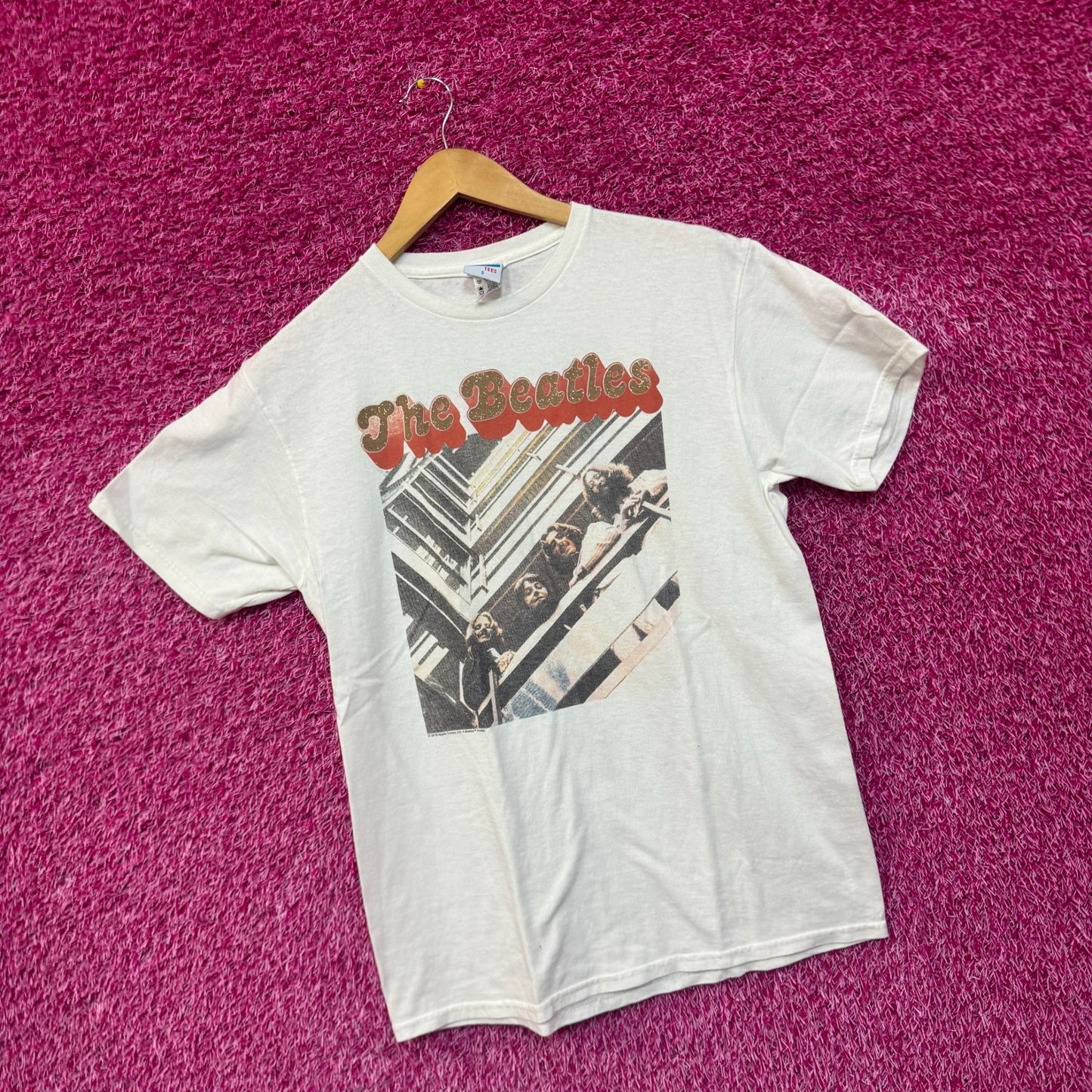 The Beatles Glitter Spellout Get Back Studio Sessions Tee small