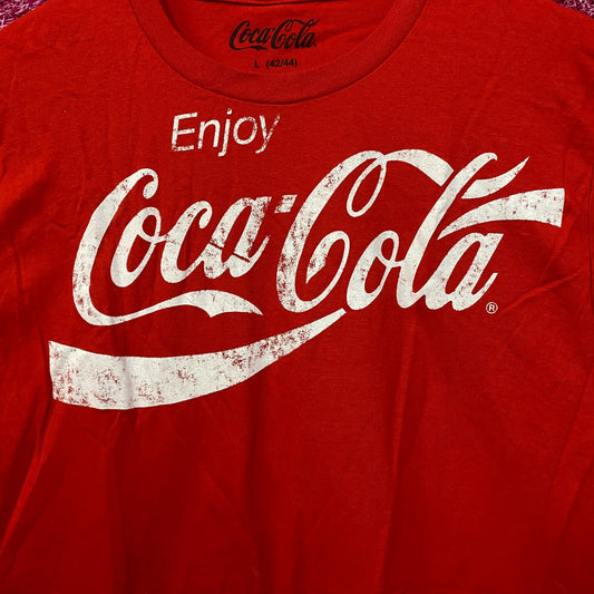 Coca-Cola Enjoy Coke Spell-Out Cursive Logo Promo Tee L