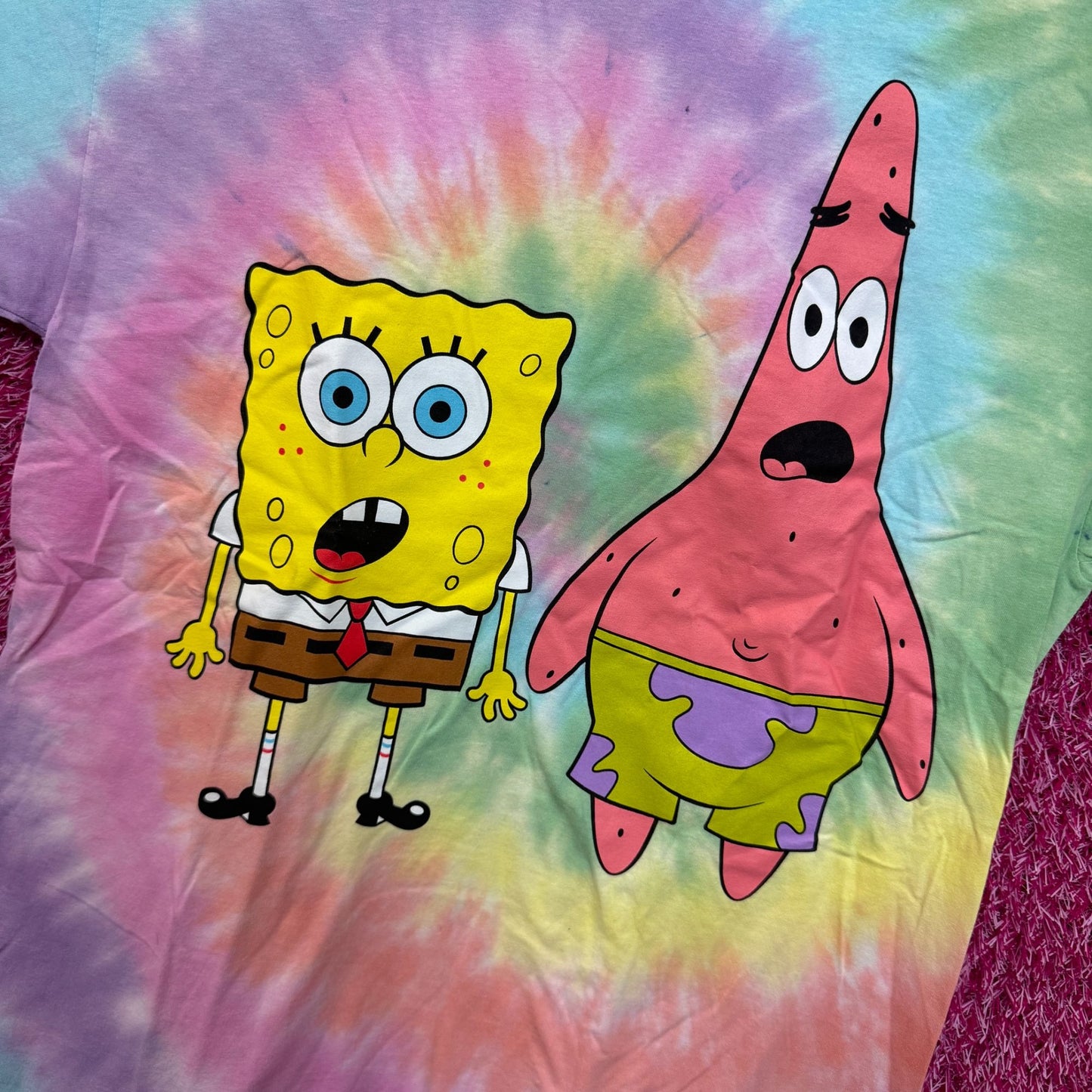 Sponge Bob Best Friends Forever tiedye T-shirt size medium