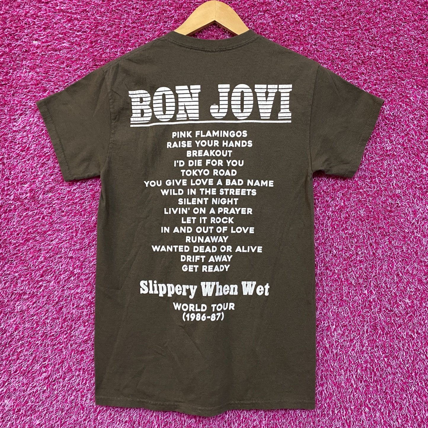 Bon Jovi Slippery When Wet Tour Rock Tshirt size XS