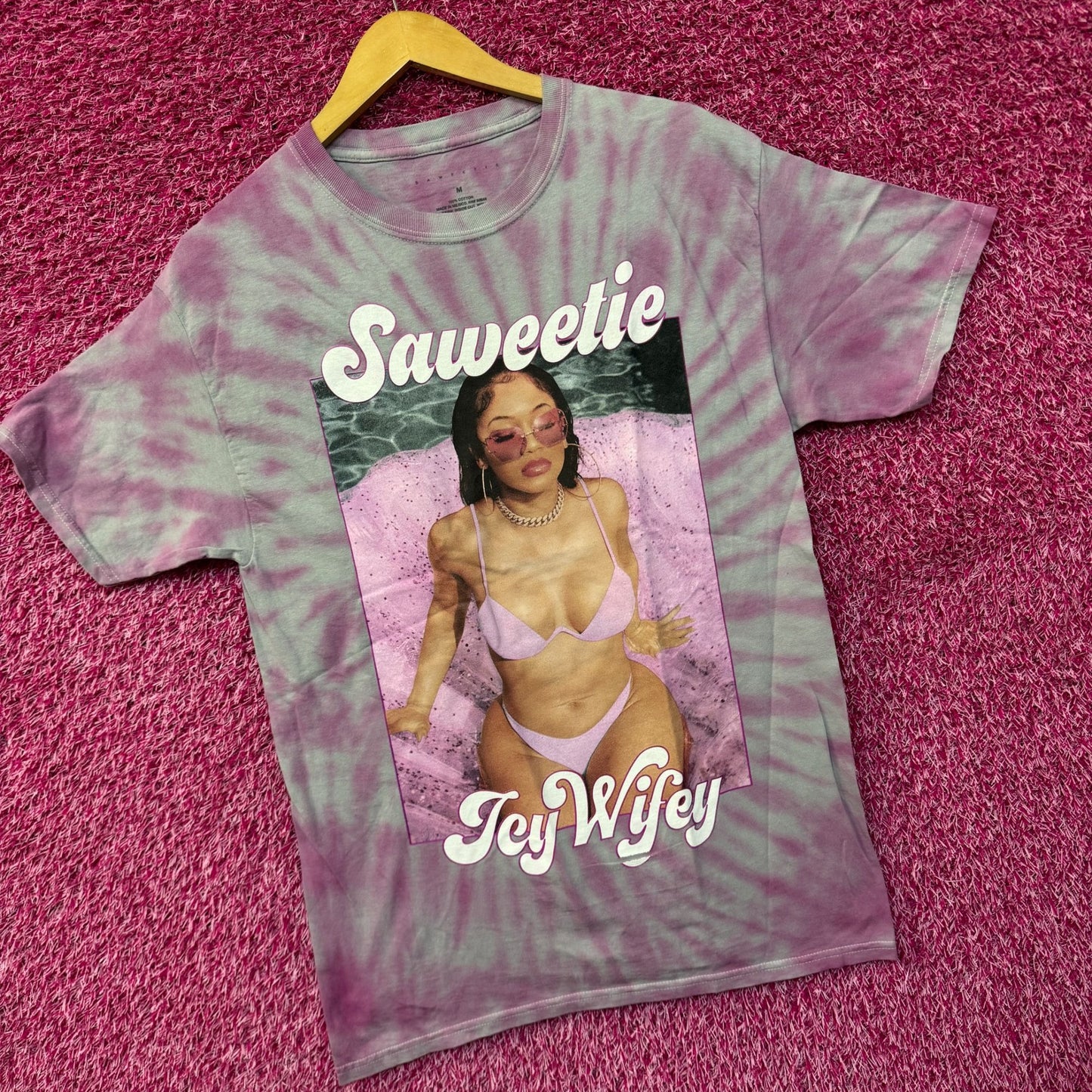 Saweetie Icy Wifey ICY GRL High Maintenance Rap Tie Dye M