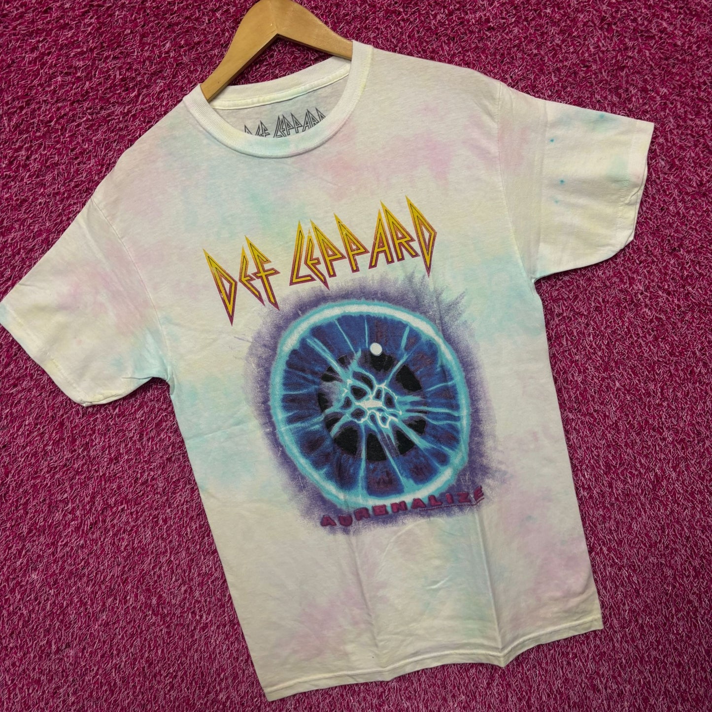 Def Leppard Adrenalize Album Cover Art Heavy Metal Tie Dye M