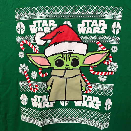 Star Wars Grogu The Mandalorian Baby Yoda Christmas Tee L