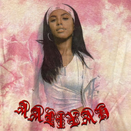 Aaliyah Tie dye Retro Style RnB Tshirt size Small