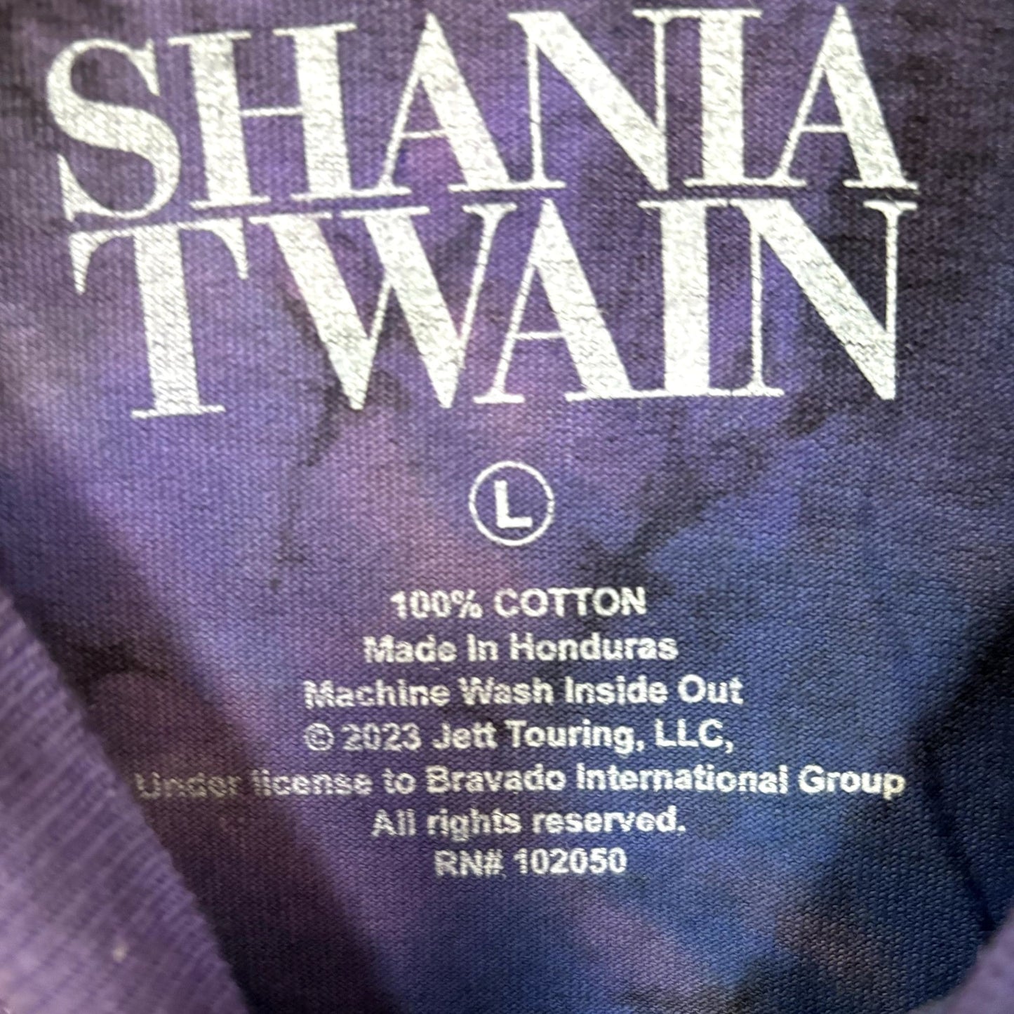 Shania Twain Queen of Me 2023 Tour Country Pop Tie Dye L