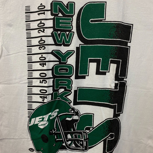 NFL New York Jets Yardage Graphic Design T-Shirt Medium