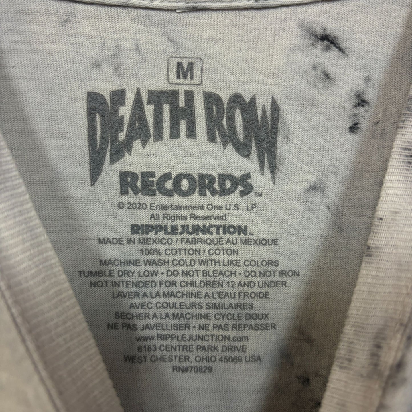 Death Row Records Electric Chair tiedye rap Tshirt medium