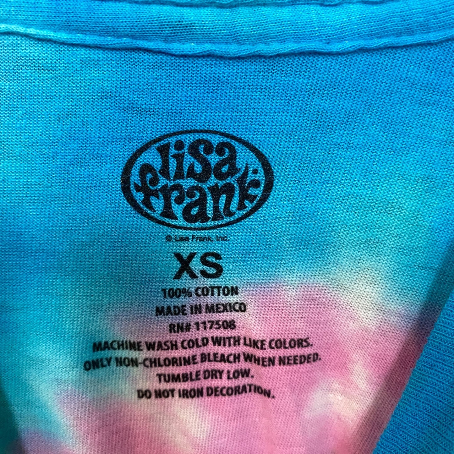 Lisa Frank Tikanni the Husky Puppy Tie-Dye T-Shirt Extra Small