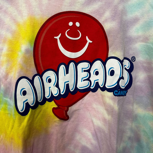 Airheads Smiley Red Balloon Logo Taffy Candy Promo Tie Dye L
