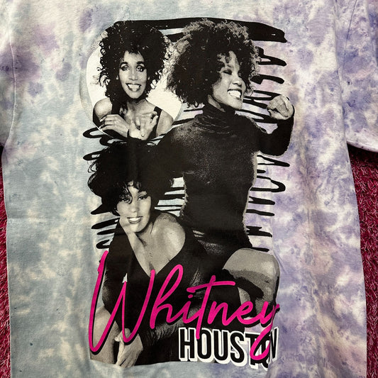 Whitney Houston I wanna Dance With Someone Tie Dye Tee Med