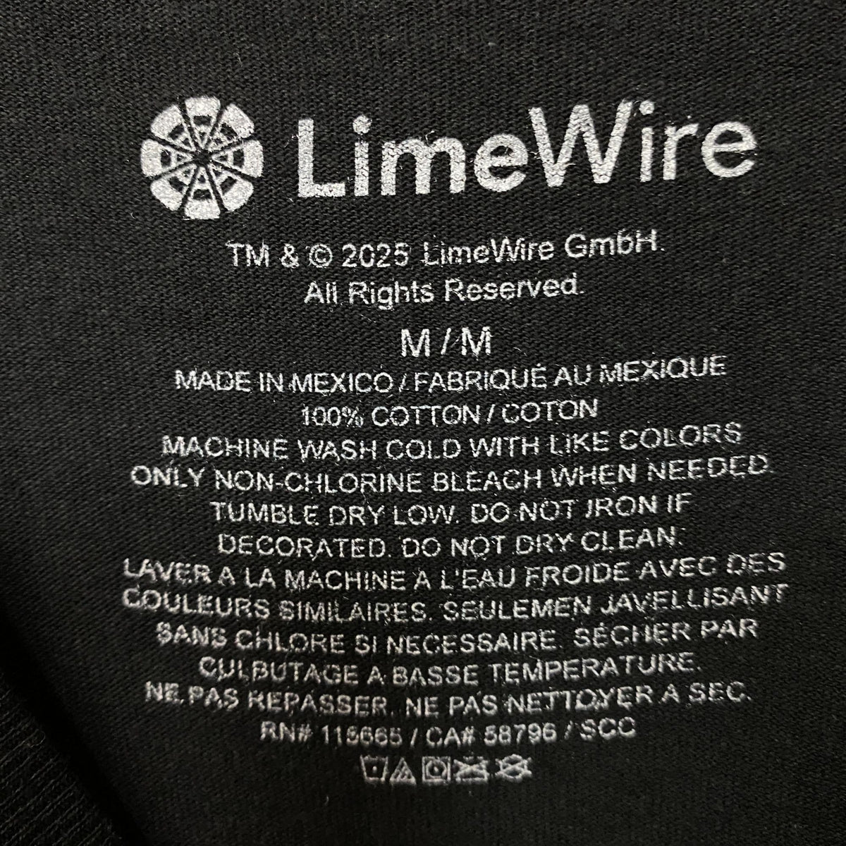 LimeWire "Download at Your Own Risk" Graphic T-Shirt Medium