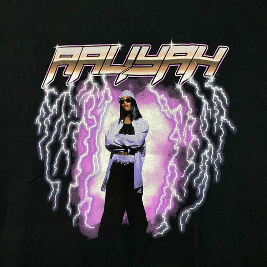 Aaliyah Rnb Retro Lighting Tshirt Size Small
