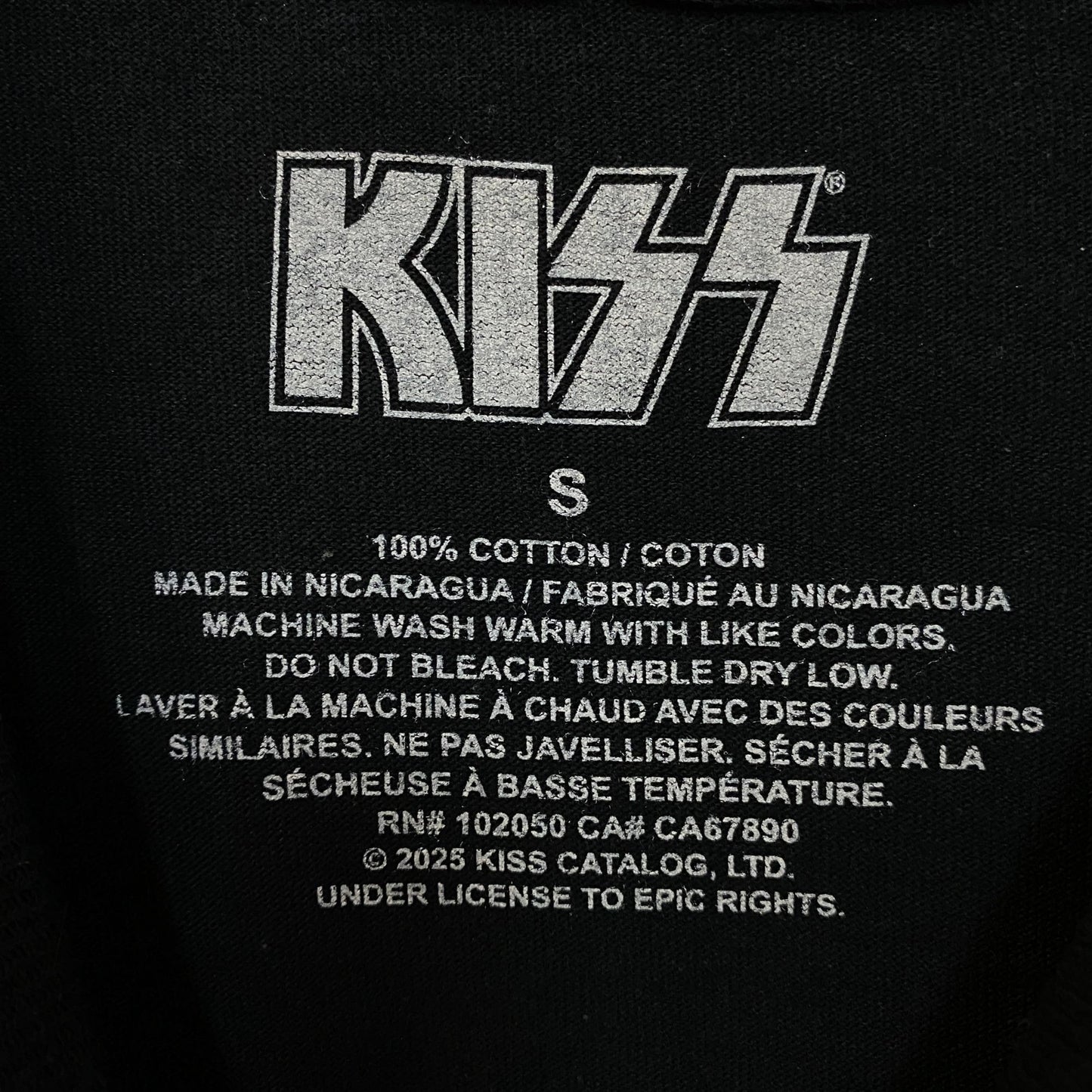 KISS Debut Album Cover Graphic Rock Band T-Shirt Small