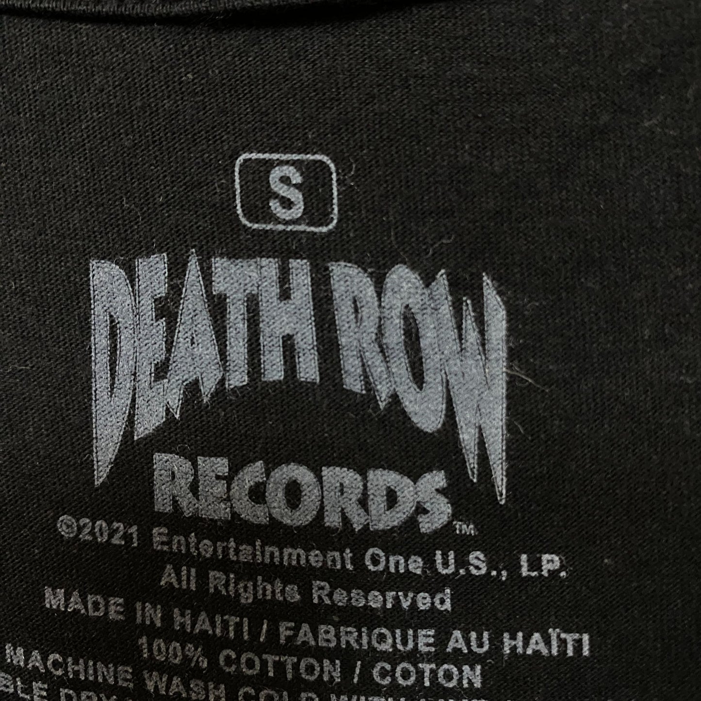 Death Row Records Logo Hip Hop Tshirt size small