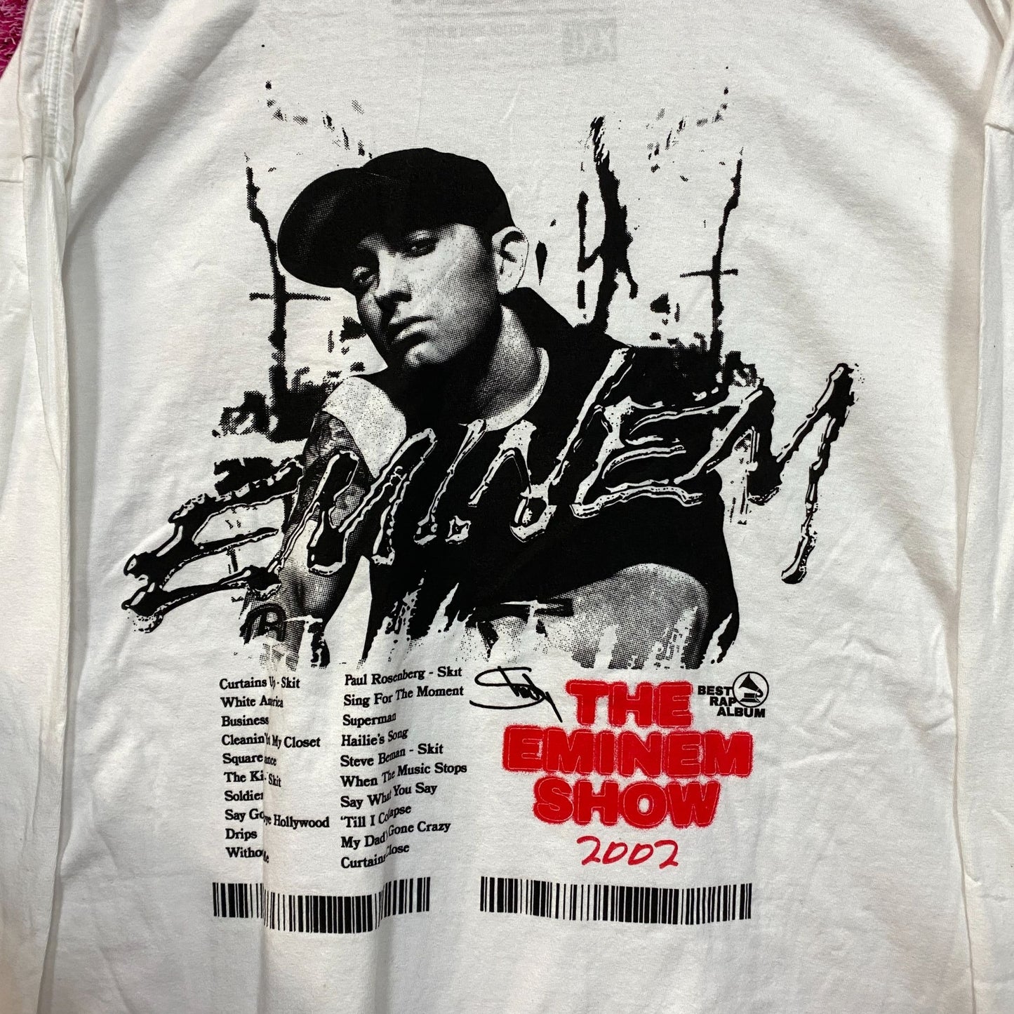 Eminem 2002 The Eminem Show Grammys Winner for Best Rap Album Long Sleeve 2X