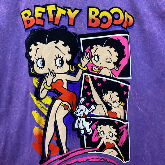 Betty Boop Polaroid Queen Collage purple T-Shirt XL