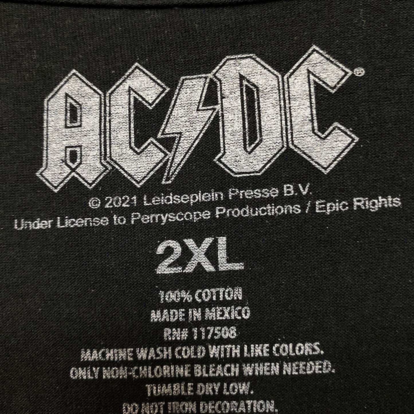 AC/DC Highway to Hell Album Cover Oversized Hard Rock Tee 2X