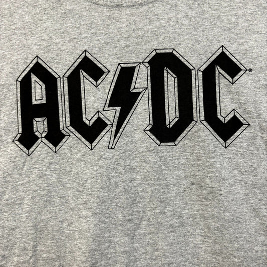 AC/DC Lighting Bolt Spell-Out Heavy Metal Tee L