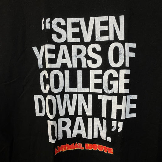 Animal House Seven Years of College Down the Drain Tshirt size medium
